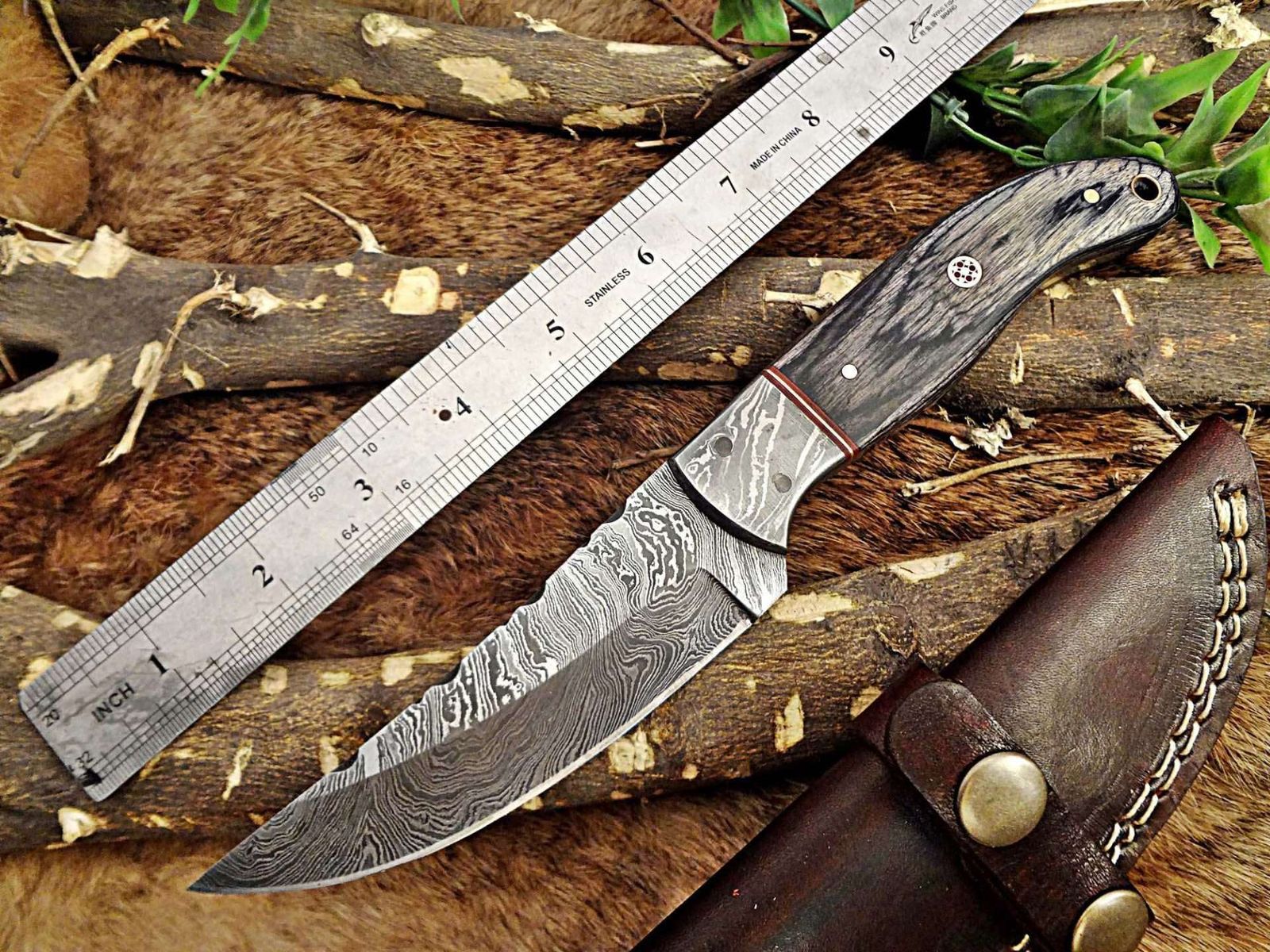 FULL TANG HANDMADE FORGED DAMASCUS STEEL CHEF KNIFE SET KITCHEN KNIVES SET  1284