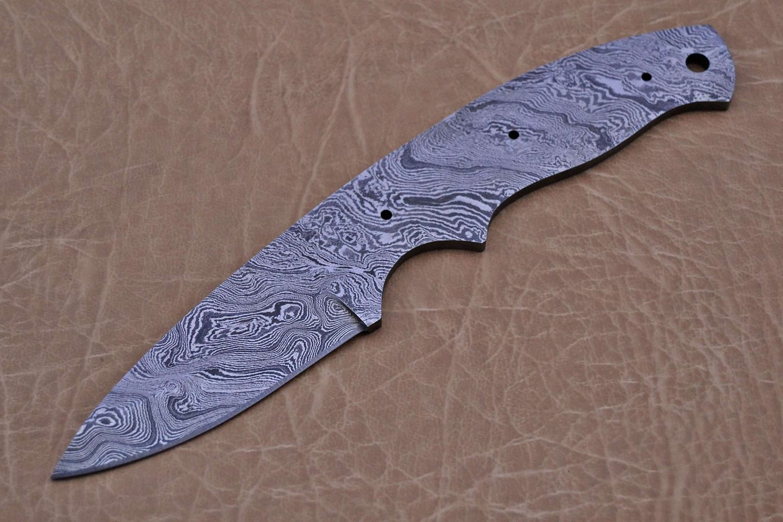 Hand Forged Damascus Steel Hunting Blank Blade Knifefull Tang-1452
