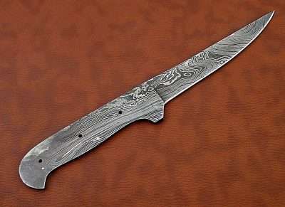 Knife Making Supplies, Damascus Steel Blank Blade 9.5 inches Long Hand