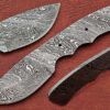 6.75" spear point Damascus steel blank blade pocket knife with 3.25" cutting