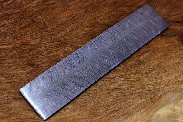 10" long custom made flower pattern hand forged Damascus steel bar