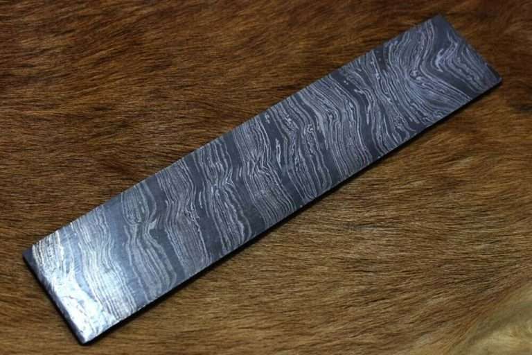 10″ long custom made flower pattern hand Damascus steel bar