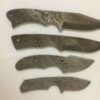 4 pieces blank blade set, over 32" long hand forged Damascus steel knives