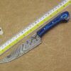 9.5" Damascus steel utility knife available in Black, Green & Blue colors